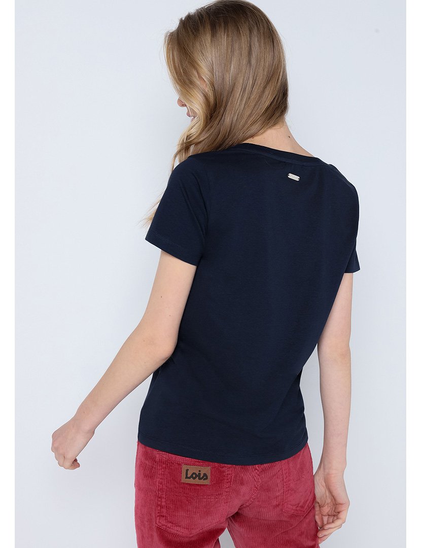 T-Shirt Senhora com Estampado Azul