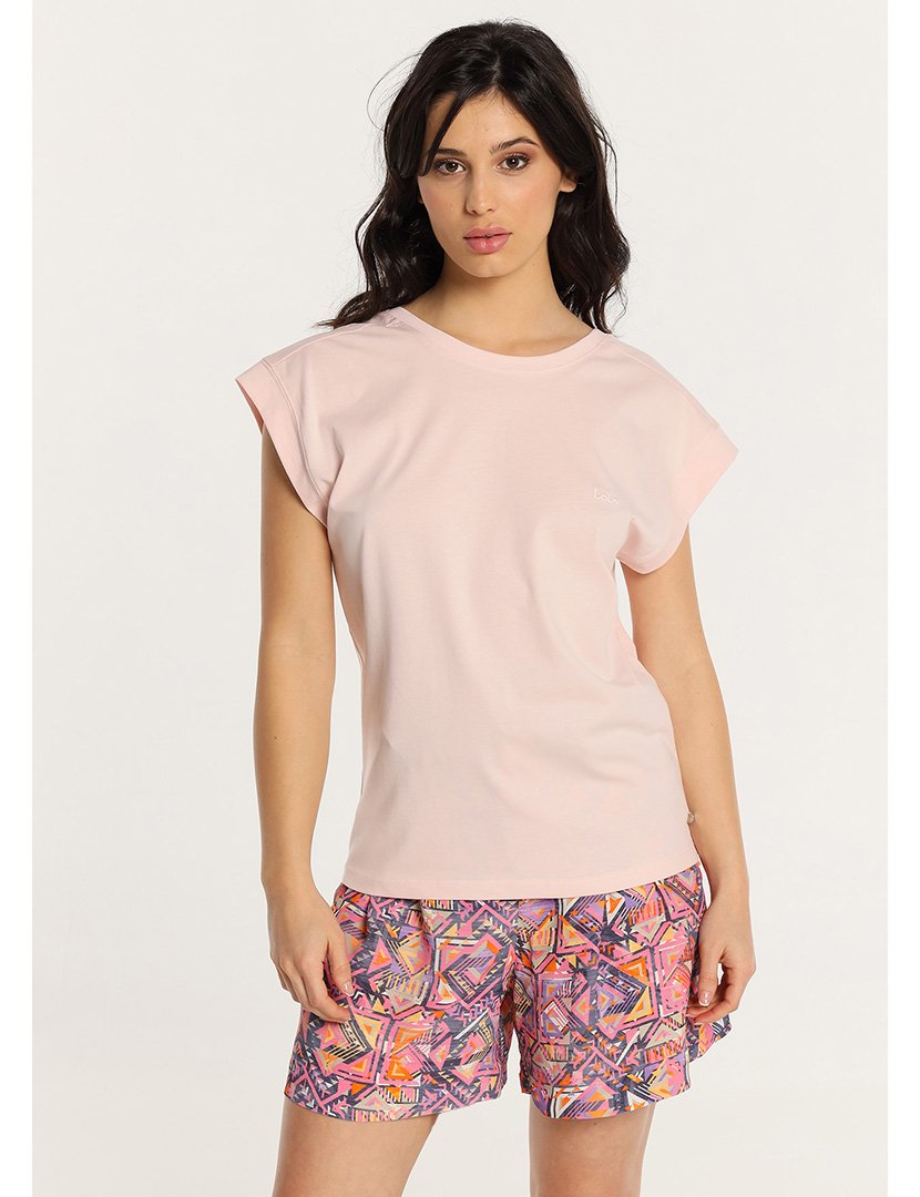 Blusa Senhora com Abertura nas Costas Rosa Claro