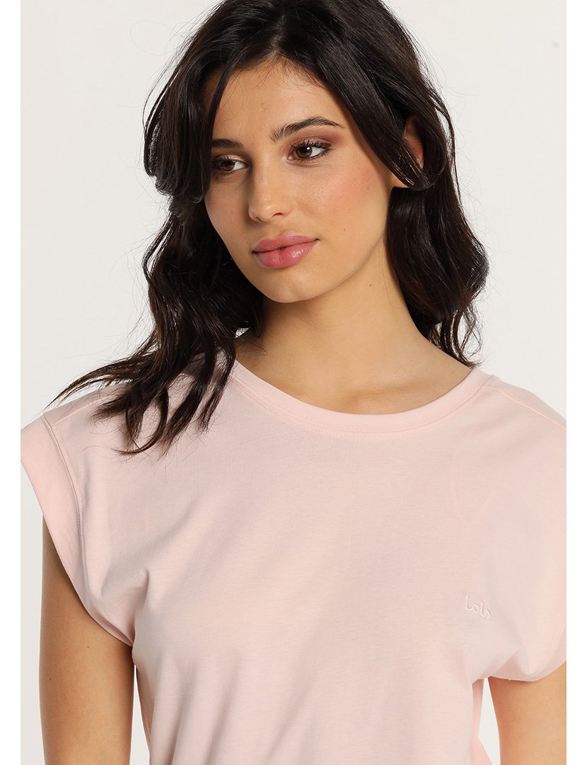 Blusa Senhora com Abertura nas Costas Rosa Claro