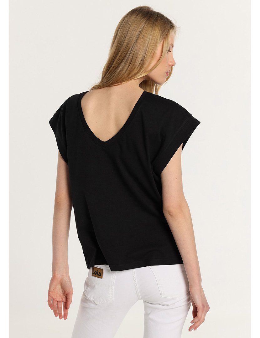 Blusa Senhora com Abertura nas Costas Preto