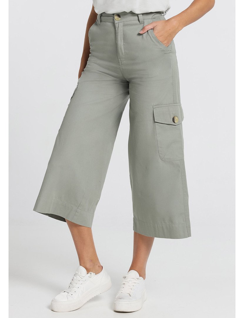 Calças Cargo Senhora Verde
