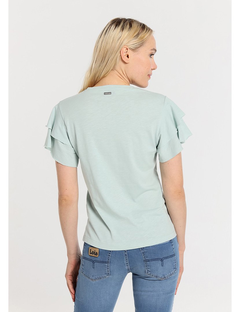 T-Shirt Senhora com Estampado Fresh Mint Verde