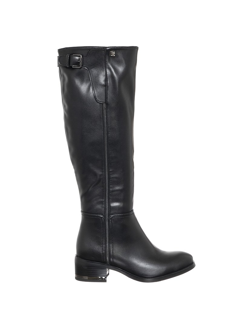 Botas Cano Alto com Salto Senhora Preto