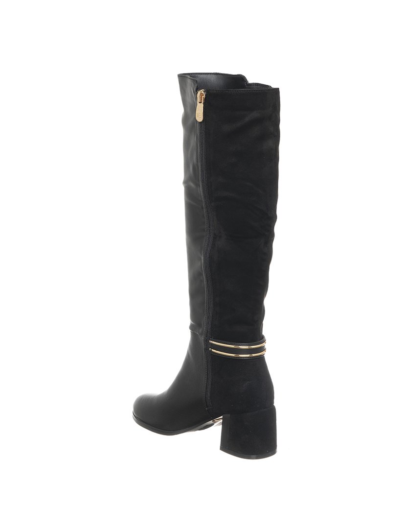 Botas Cano Alto com Salto Senhora Preto