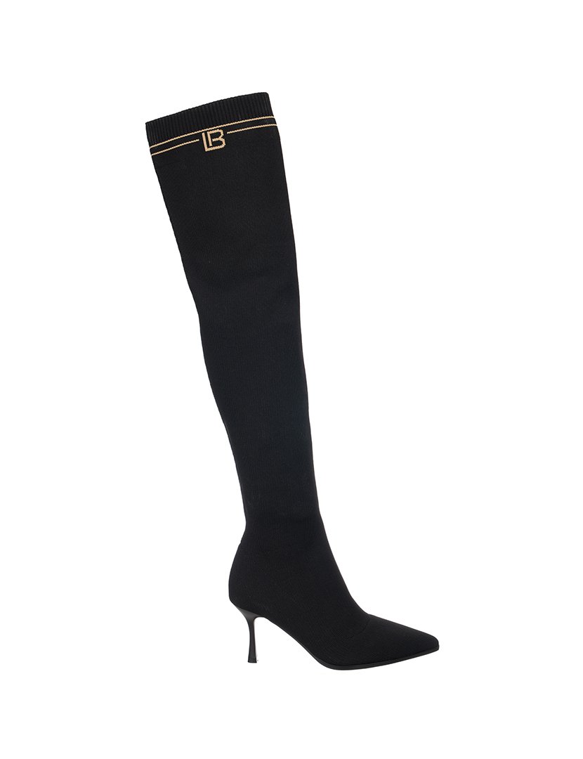 Botas Cano Alto com Salto Senhora Preto