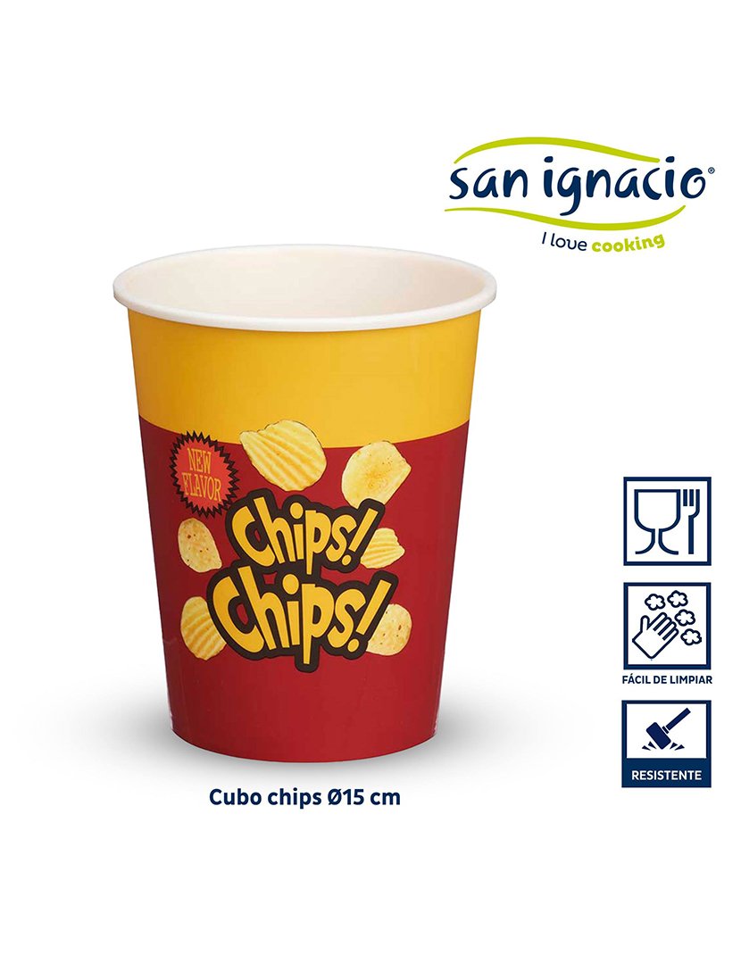 Balde redondo de batata frita coleção Leknes