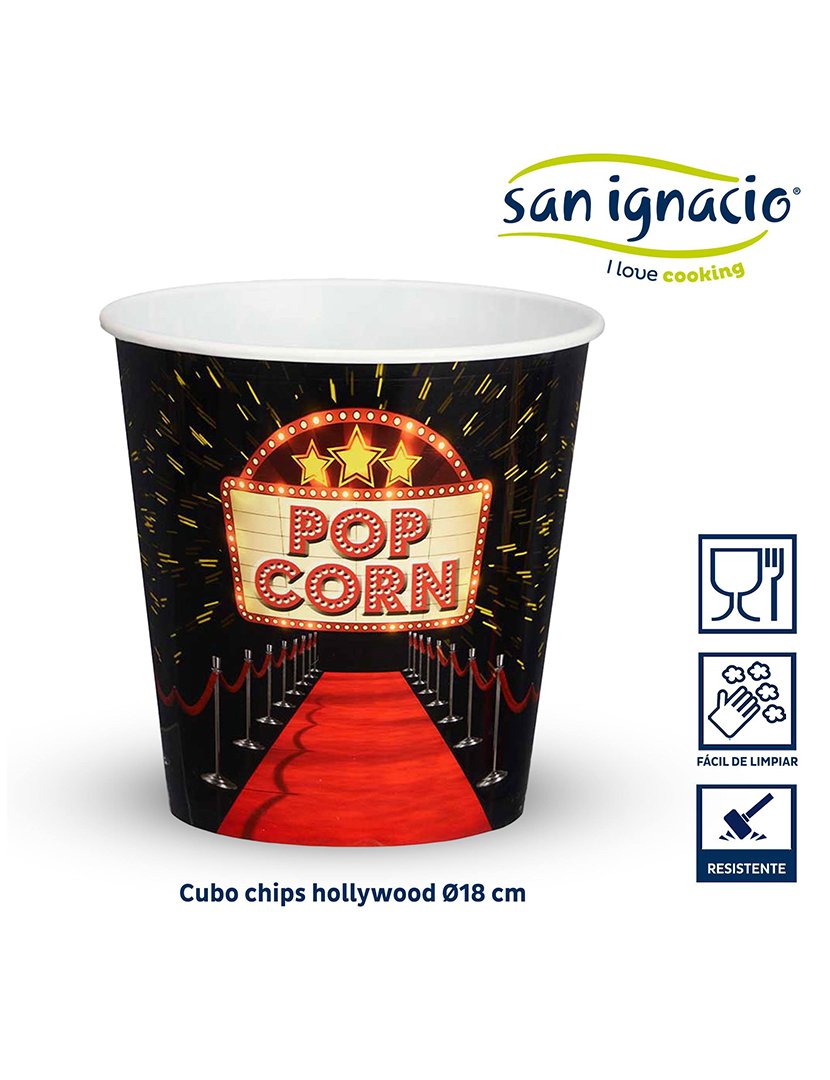 Balde de pipoca Hollywood M coleção Leknes