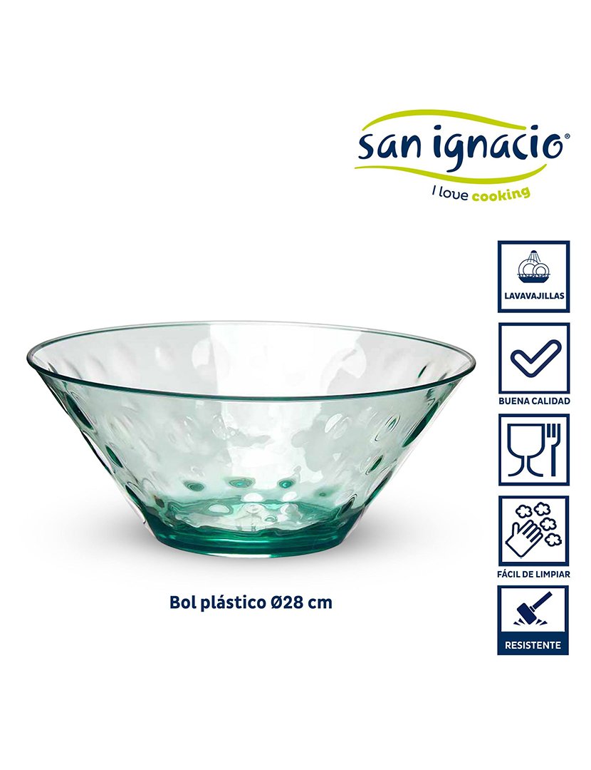 Tigela de plástico com bolinhas Verde coleção Leknes