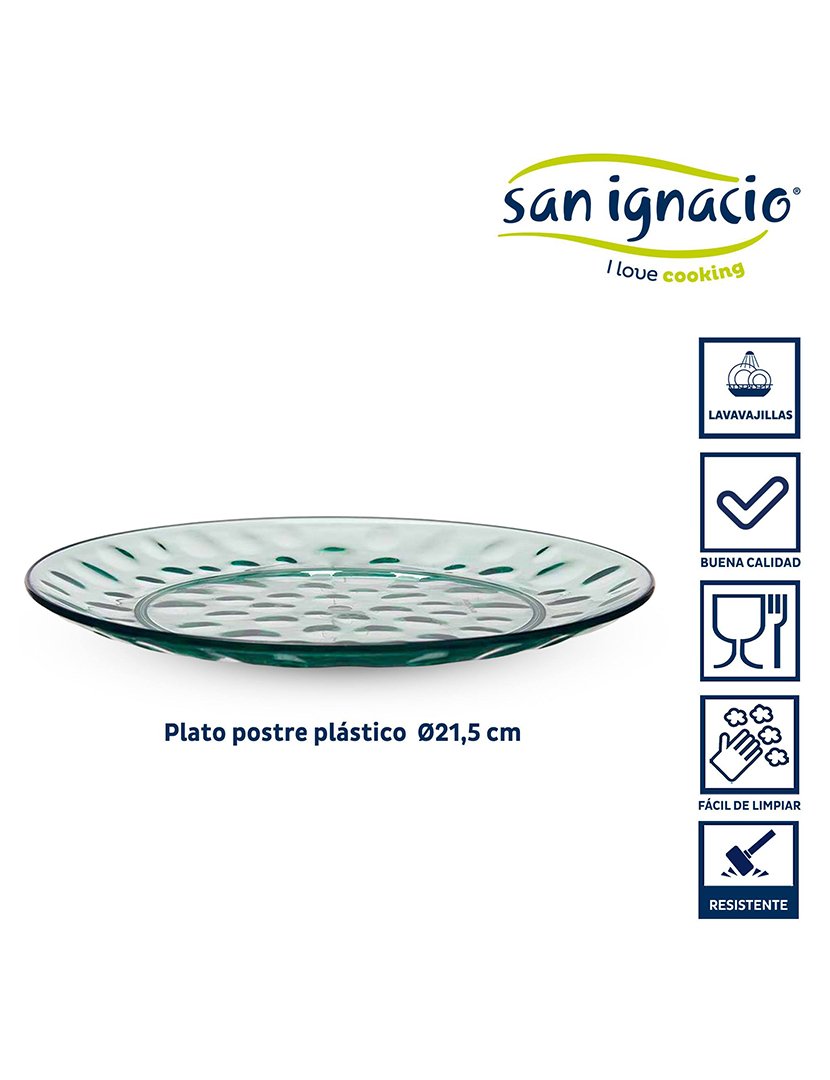 Prato de sobremesa com bolinhas 21.5 cm coleção Leknes