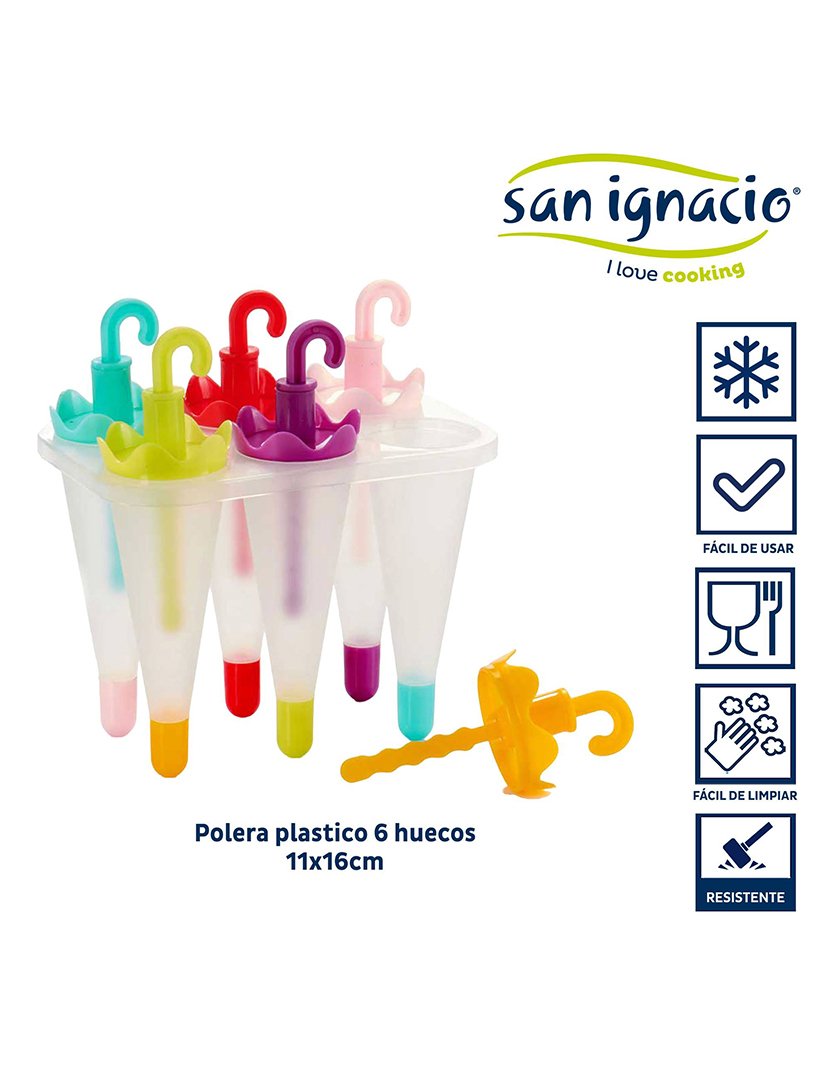 Formas para Gelados 6 em formato de guarda-chuva coleção Leknes