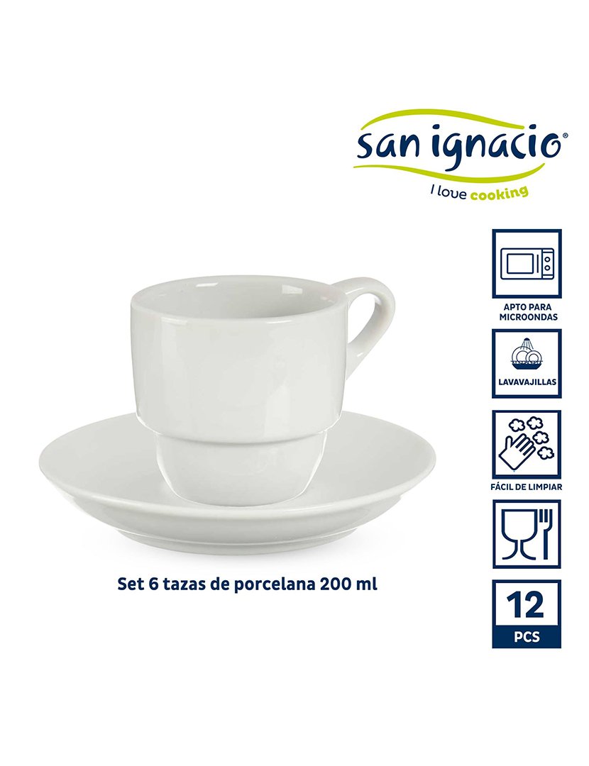 Conjunto de 6 chávenas de café coleção Vessia