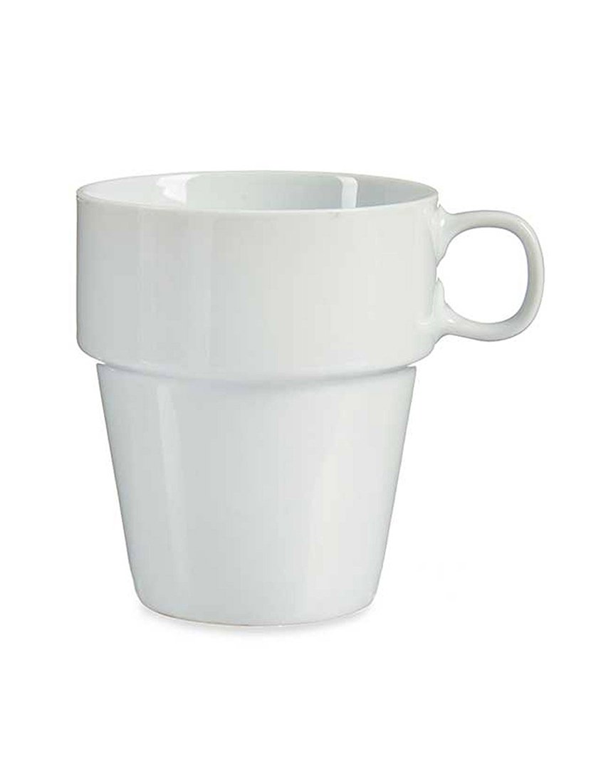 Conjunto de 4 canecas brancas coleção Vessia