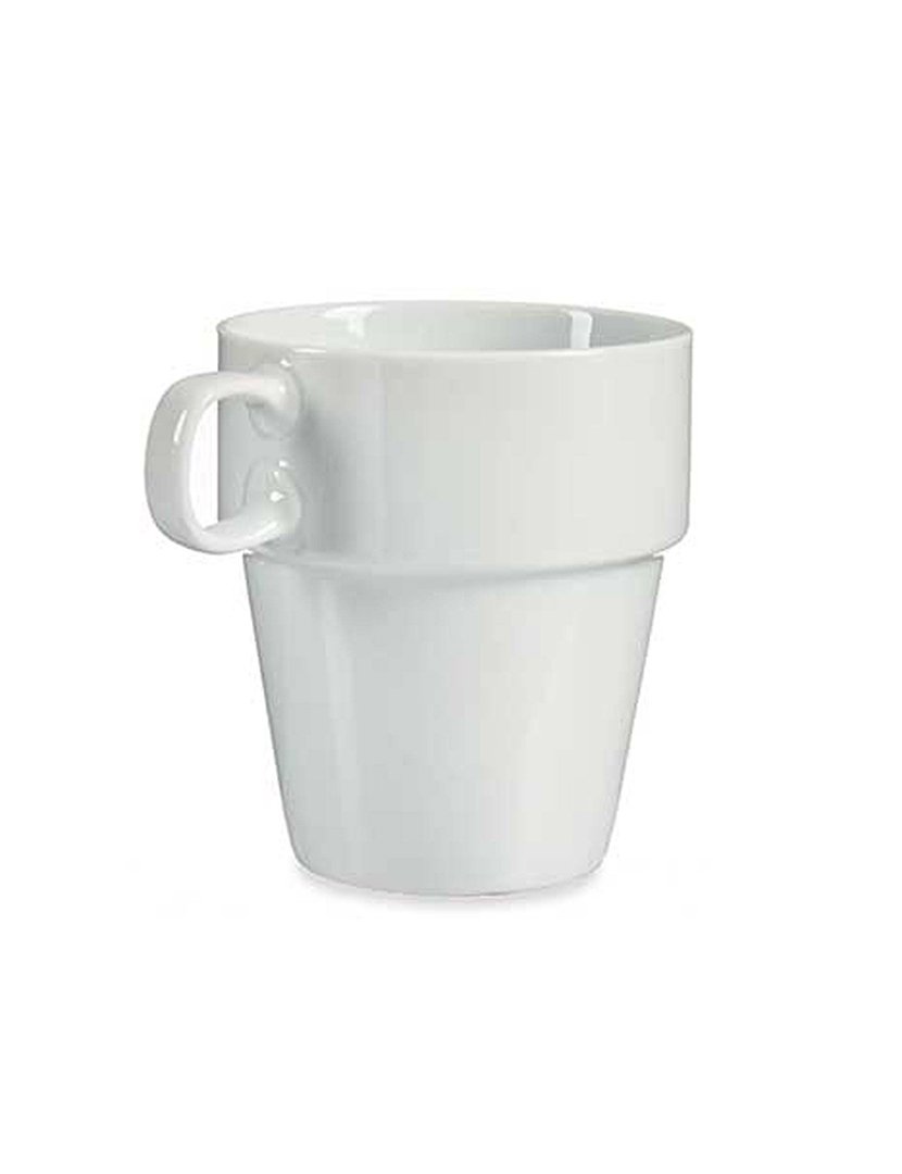 Conjunto de 4 canecas brancas coleção Vessia