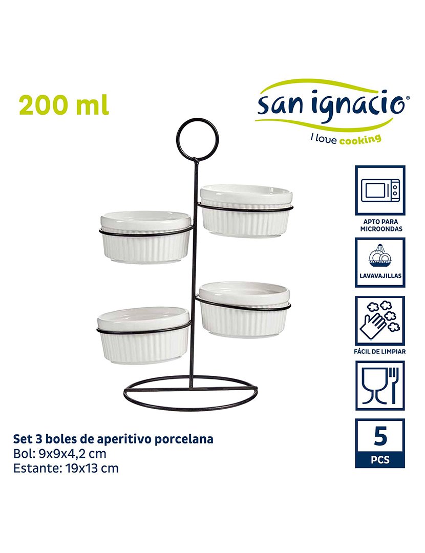 Conjunto de 4 tigelas redondas brancas coleção Vessia