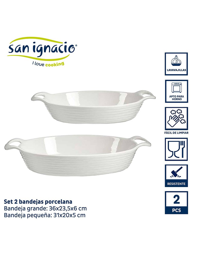 Conjunto de 2 bandejas ovais coleção Vessia