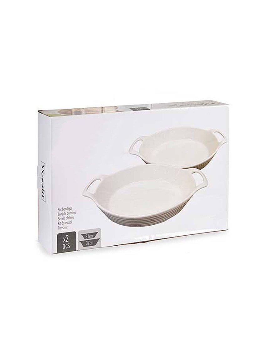 Conjunto de 2 bandejas ovais coleção Vessia