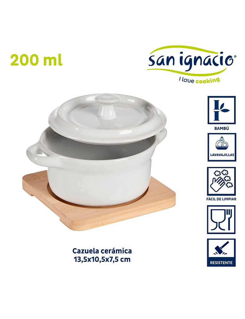 Caçarola redonda de cerâmica coleção Vessia