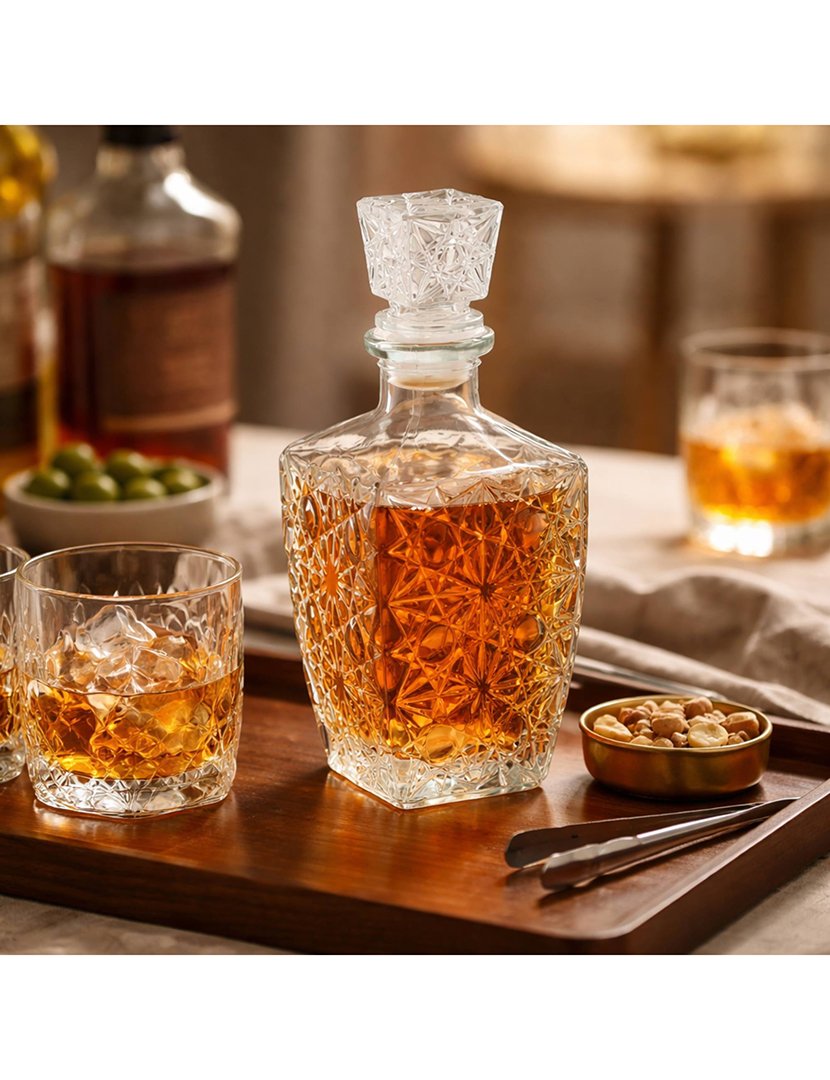 Decantador esculpido em forma de estrela 450ml coleção Vivalto