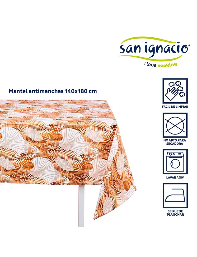 Toalha de mesa 140x180cm estampa de folhas coleção Kinvara