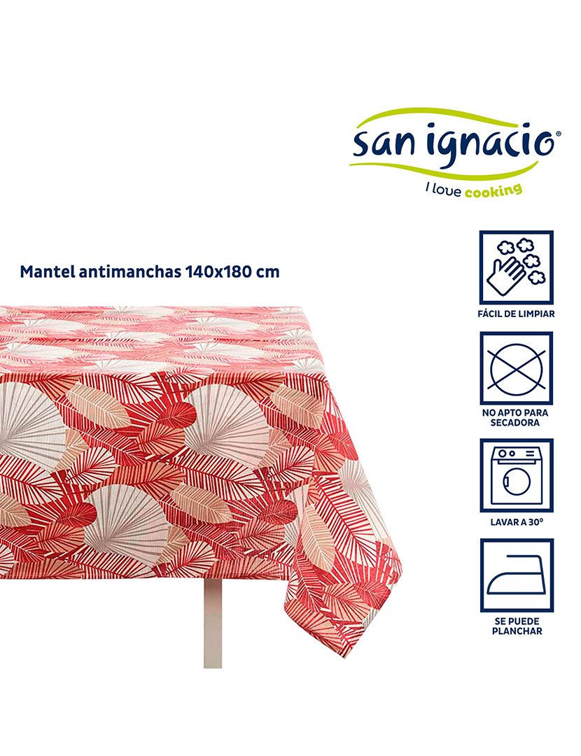 Toalha de mesa 140x180cm estampa de folhas coleção Kinvara