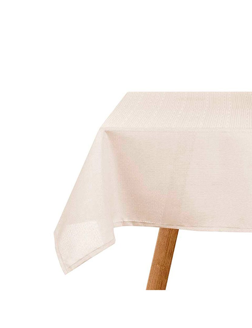 Toalha de mesa 140x140cm pérola coleção Kinvara