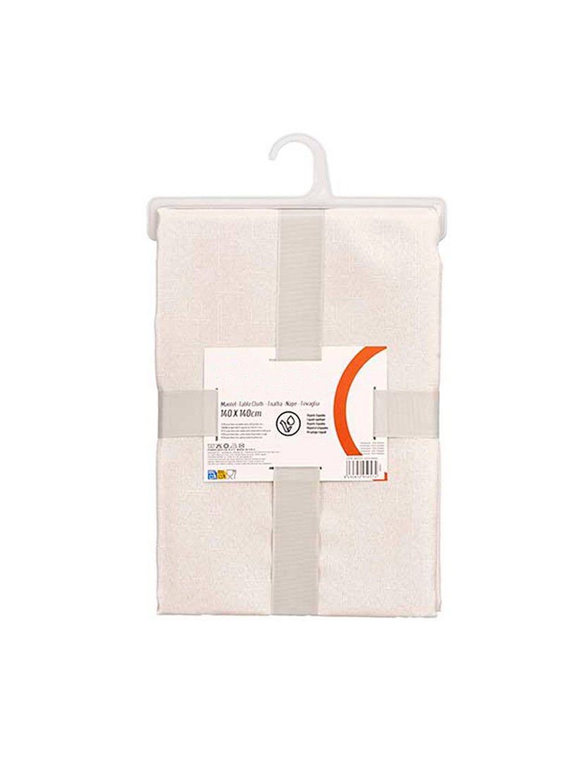 Toalha de mesa 140x140cm pérola coleção Kinvara