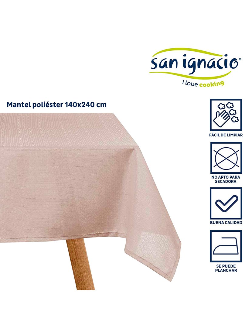 Toalha de mesa  140x240cm cinza claro coleção Kinvara