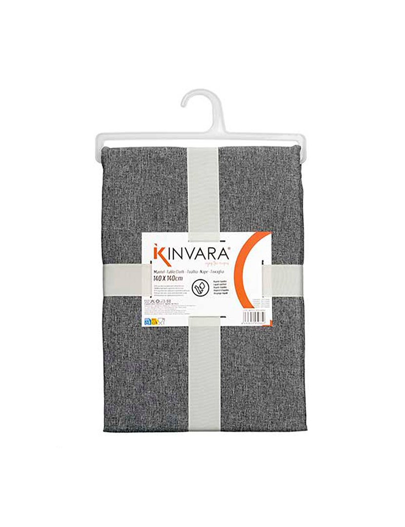 Toalha de mesa  140x140cm cinza escuro coleção Kinvara