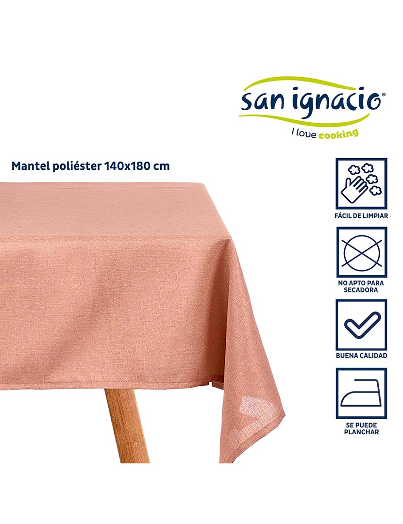 Toalha de mesa 140x180cm rosa claro coleção Kinvara