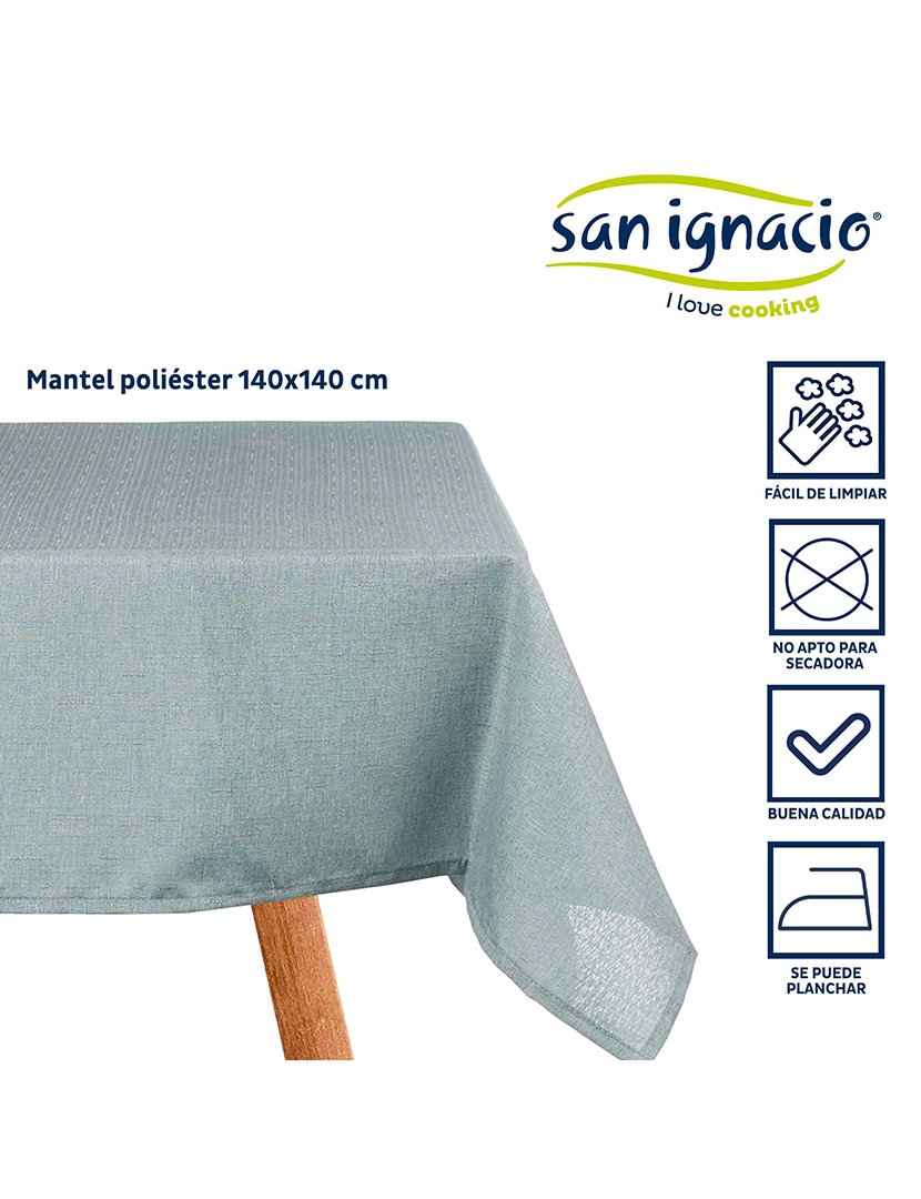 Toalha de mesa  140x140cm azul claro coleção Kinvara