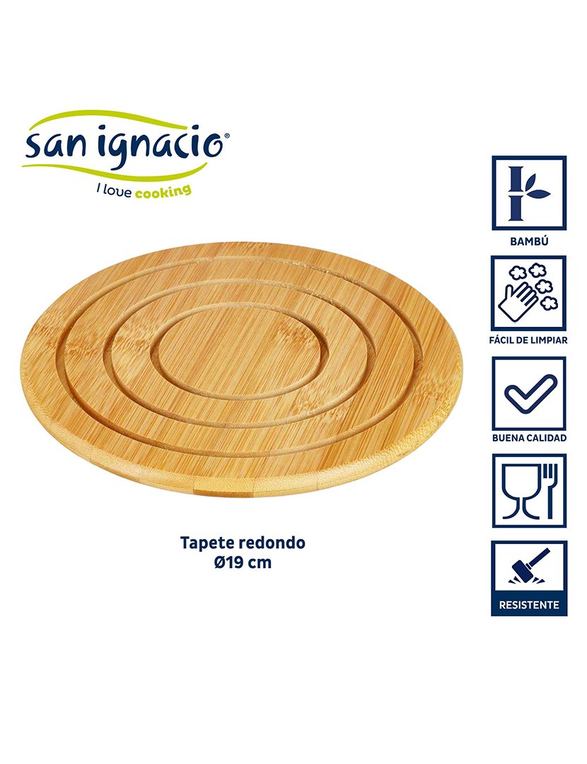 Tapete redondo de bambu coleção Kinvara