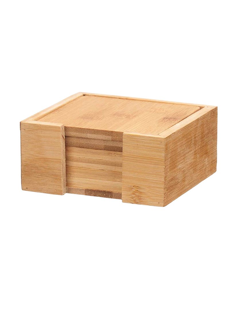 Conjunto de 6 porta-copos quadrados de bambu coleção Kinvara