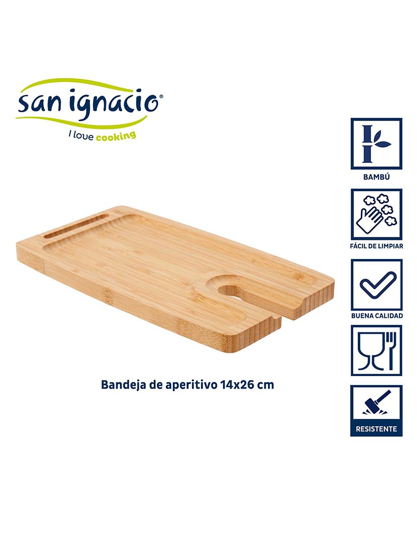 Bandeja de aperitivos de bambu coleção Kinvara