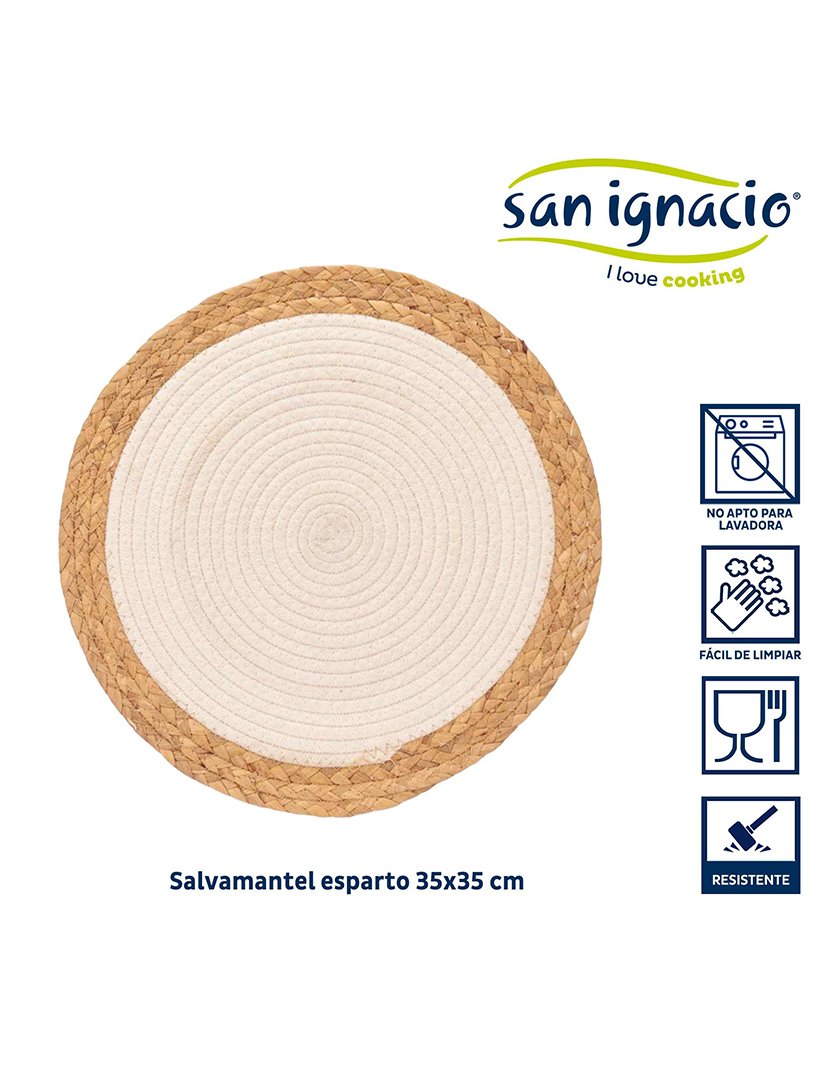 Salvamantel em tecido espiral branco coleção Kinvara