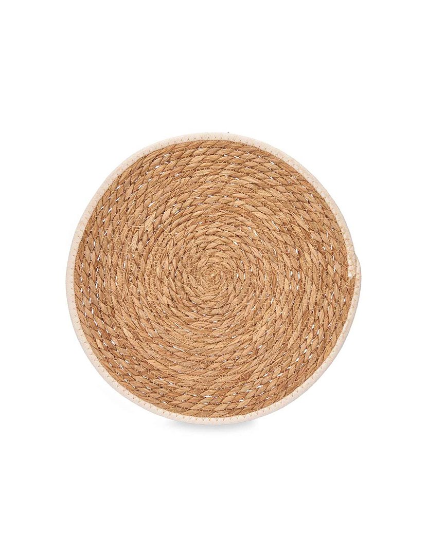 Salvamantel com borda de tecido branco 35cm coleção Kinvara