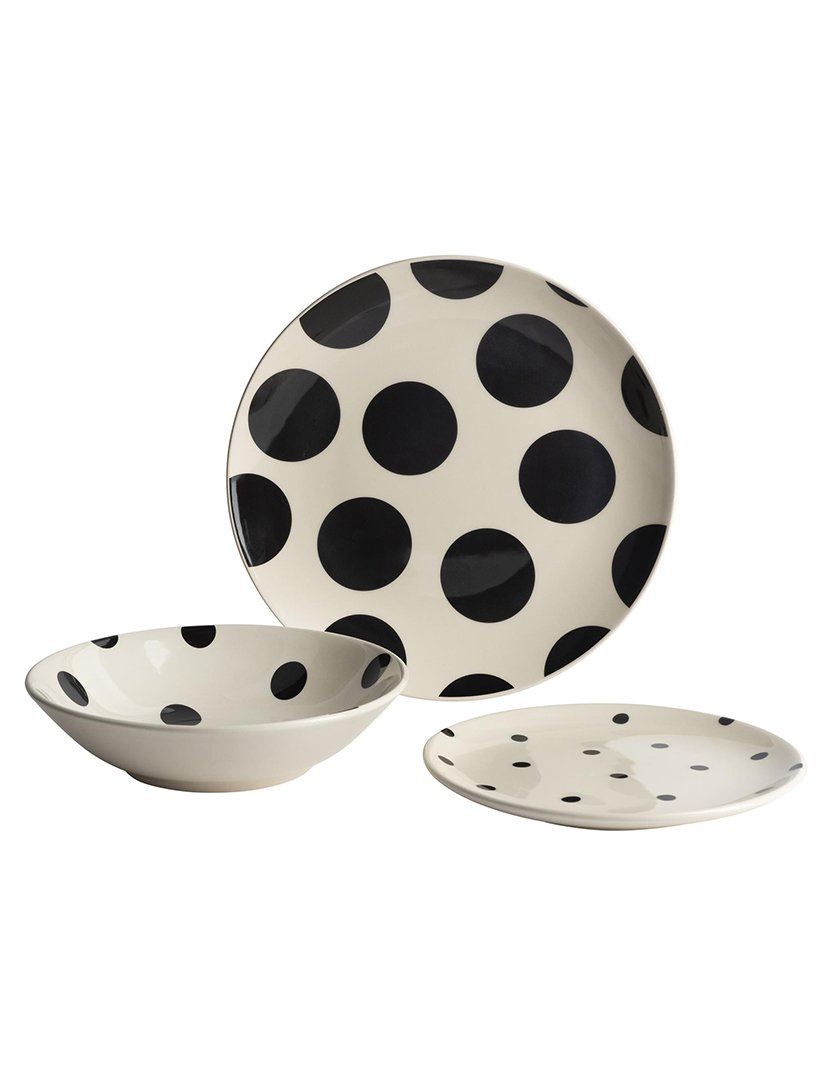 Conjunto de jantar de cerâmica com 12 peças