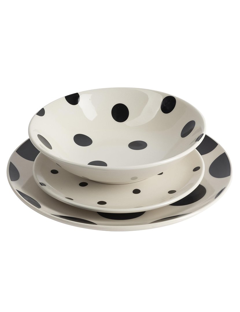 Conjunto de jantar de cerâmica com 12 peças