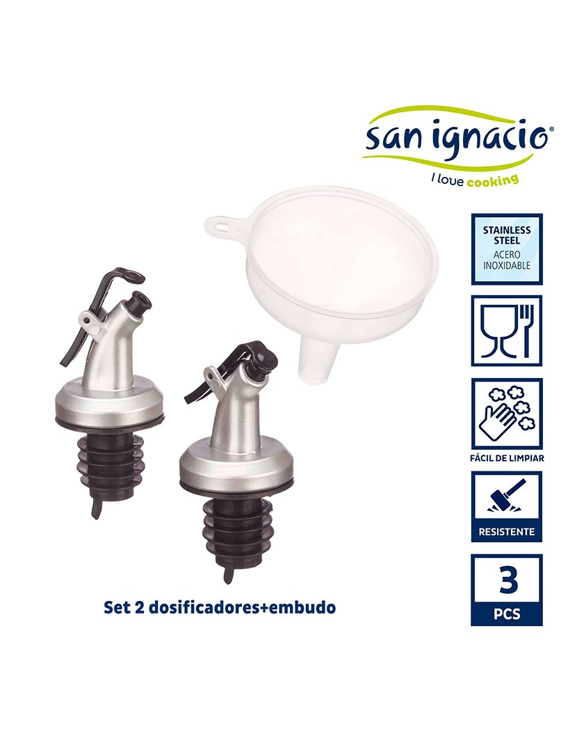 Conjunto de 2 dispensadores de funil prateados coleção Kinvara