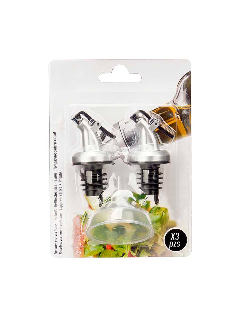 Conjunto de 2 dispensadores de funil prateados coleção Kinvara