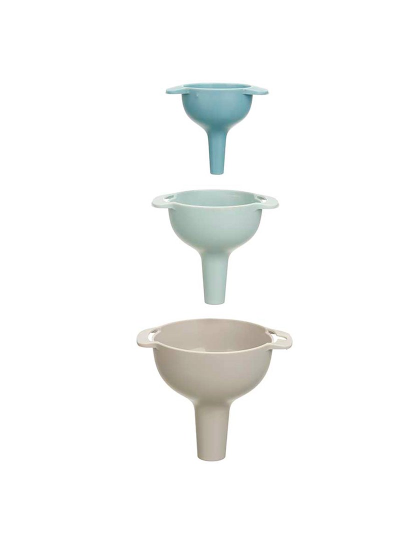 Conjunto de 3 funis de plástico coleção Kinvara