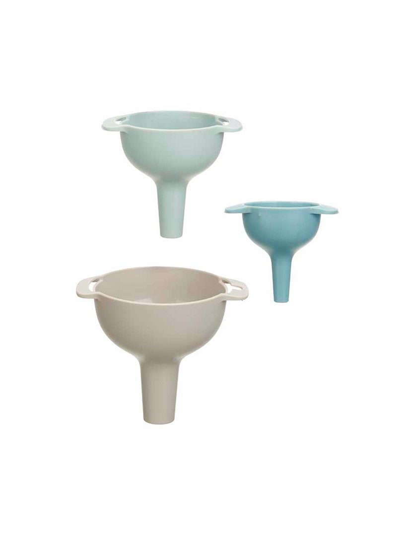 Conjunto de 3 funis de plástico coleção Kinvara