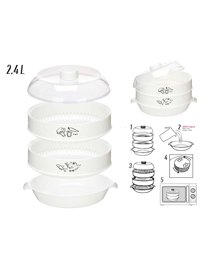 Vaporizador para micro-ondas 2.4L coleção Kinvara