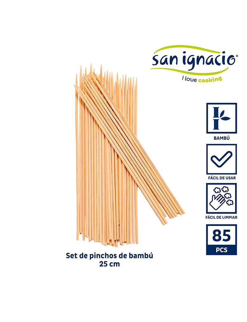 Conjunto de 85 espetos de bambu 25 cm coleção Kinvara
