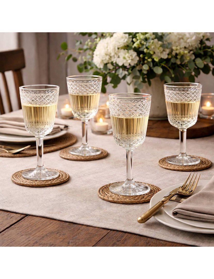 Conjunto de 4 copos de cristal 300ml