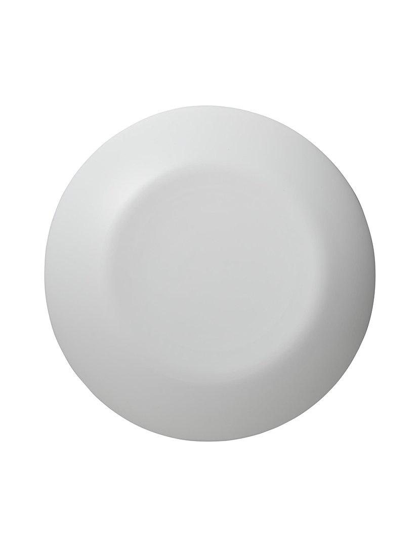 Conjunto de jantar de 12 peças brancas com borda azul