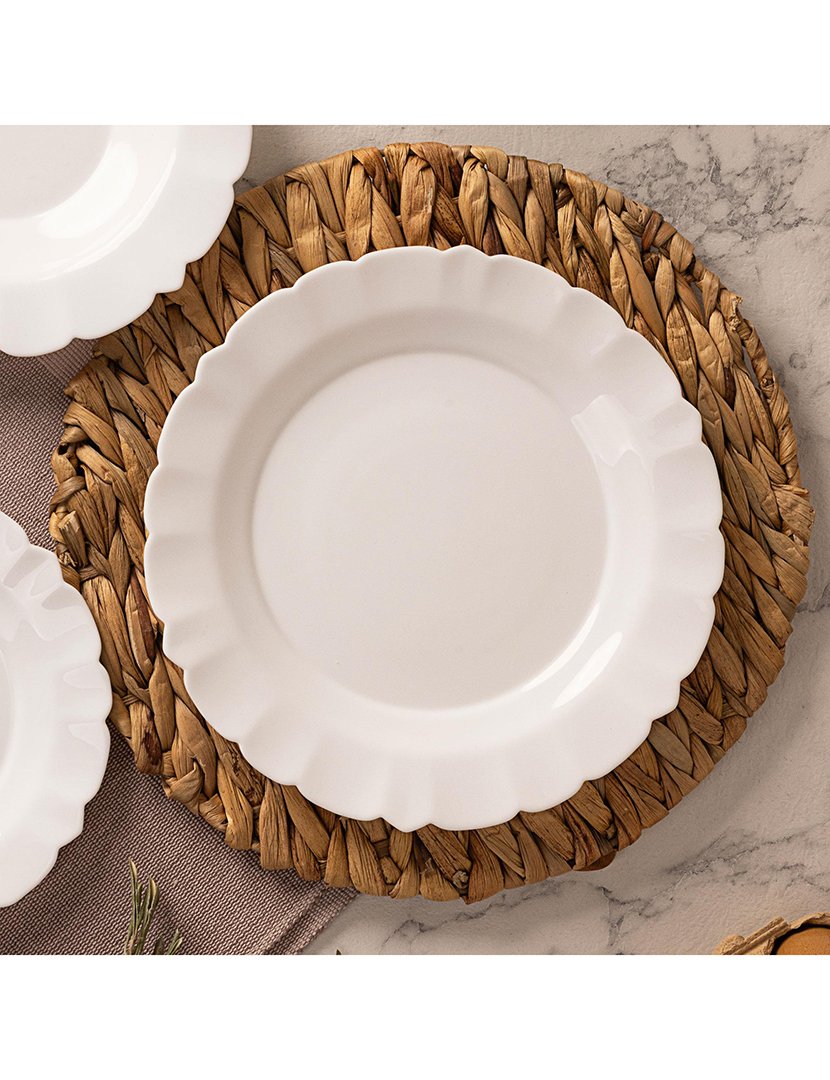 Conjunto de jantar branco de 12 peças