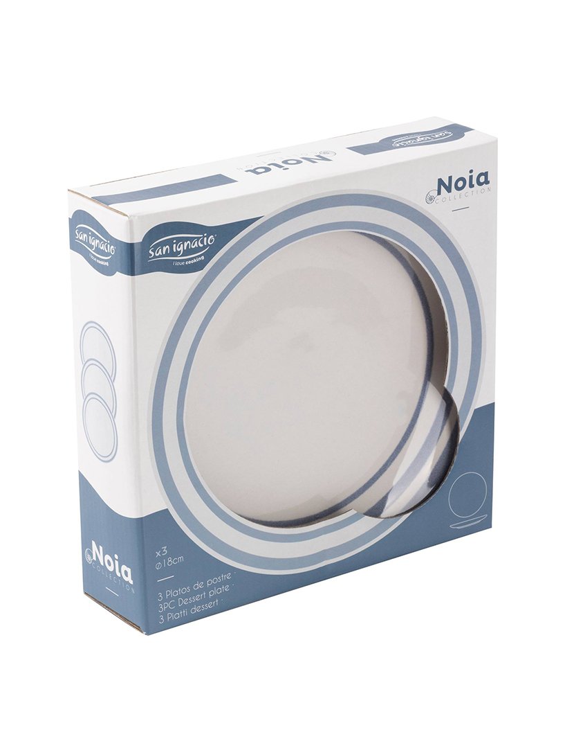 Conjunto de 3 pratos de sobremesa 19cm 