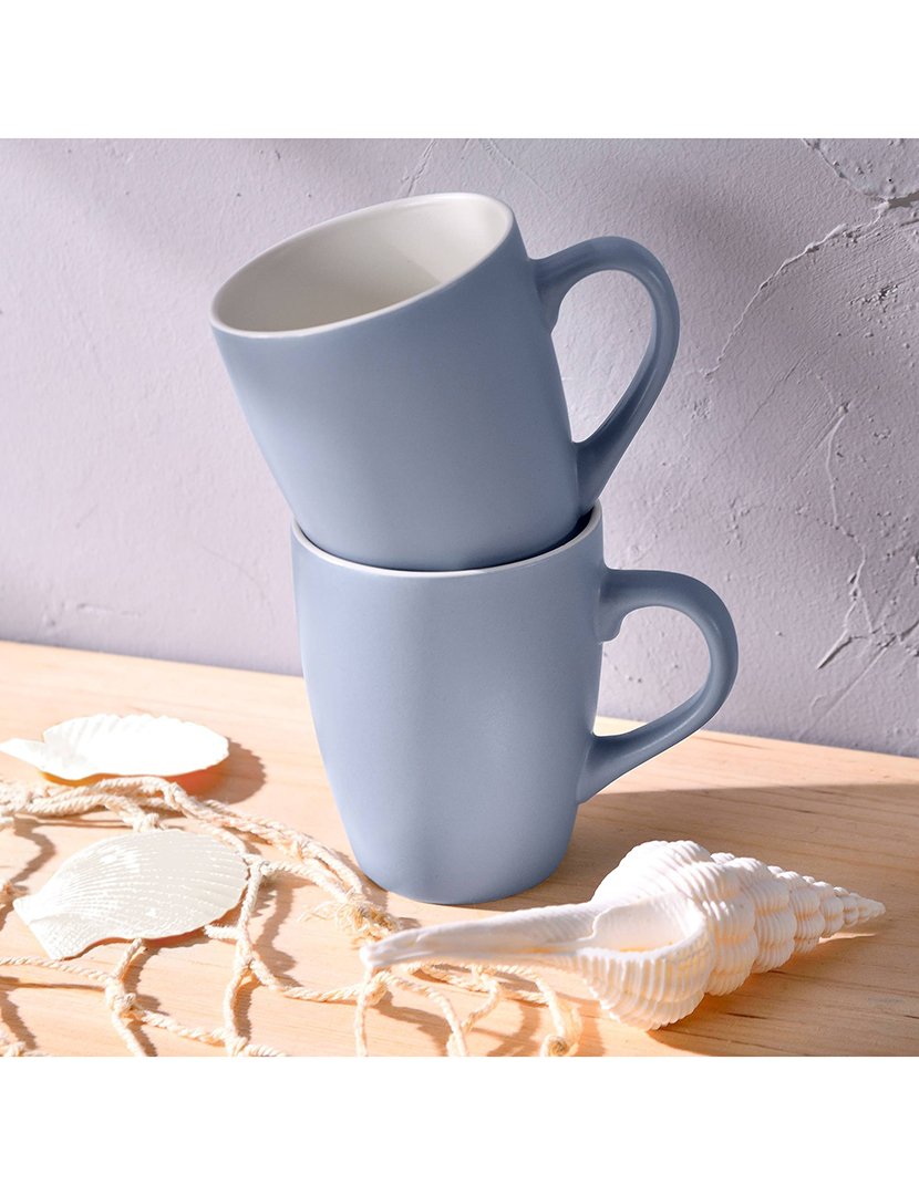 Conjunto de 2 chávenas de porcelana fina 340ml Noia