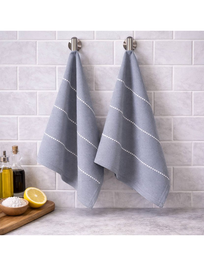 Conjunto de 2 panos de prato 50x50cm Noia