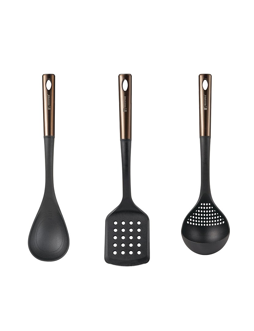 Conjunto de 3 utensílios de cozinha em cobre
